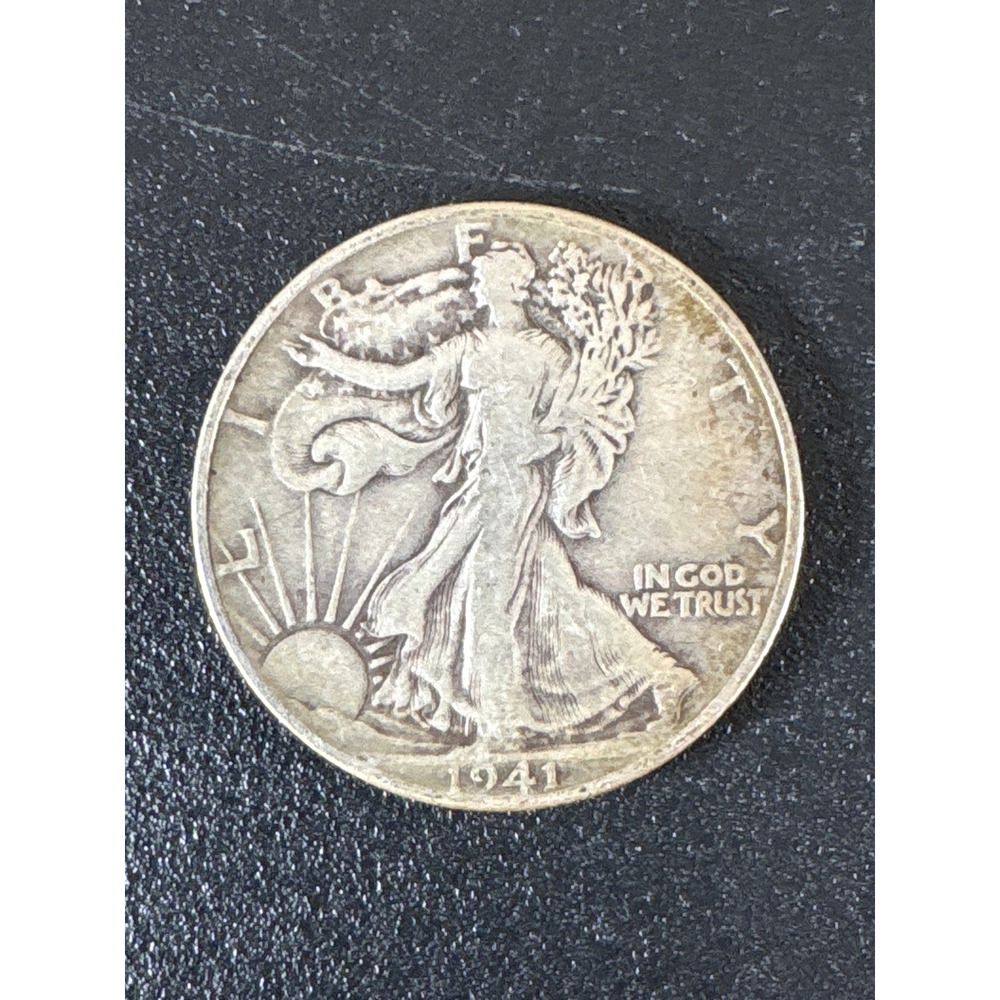 1941 Walking Liberty Half Dollar 90% Silver Philadelphia US Mint Coin
